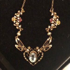 Blue topaz Italian Renaissance necklace